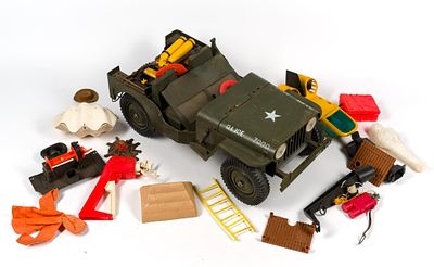 GI Joe Toys incl. Jeep. Includes rescue snow mobile, hats, and more.