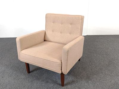 MCM Upholstered Arm Chair. NOT ELIGIBLE FOR IN-HOUSE SHIPPING: See Terms for Shipping Options. 