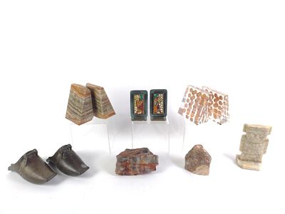 4 Pairs Bookends & 3 Pcs Decorative. 5-1/4" to 6-1/2" high.