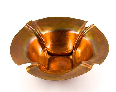 Thomas Roy Markusen Copper Bowl. Marked on bottom. 17" wide x 5-3/4" high.