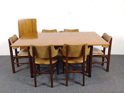 Dunbar Mid Century Dining Table & Chairs. NOT ELIGIBLE FOR IN-HOUSE SHIPPING: See Terms for 