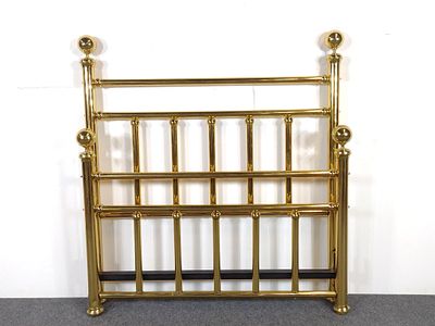 Brass Bed. NOT ELIGIBLE FOR IN-HOUSE SHIPPING: See Terms for Shipping Options. 56" wide X 
