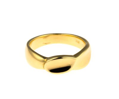 18K Gold Ring. A size 9.75 yellow gold ring. This is an unused, custom designed ring from the 