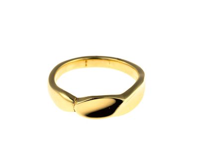 18K Gold Ring. A size 6.25 yellow gold ring. This is an unused, custom designed ring from the 