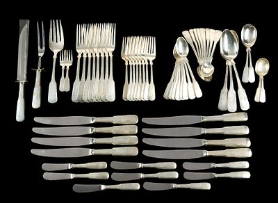 International Silver Sterling Type 1810 Flatware 58 Pieces. The set includes (8) dinner forks 