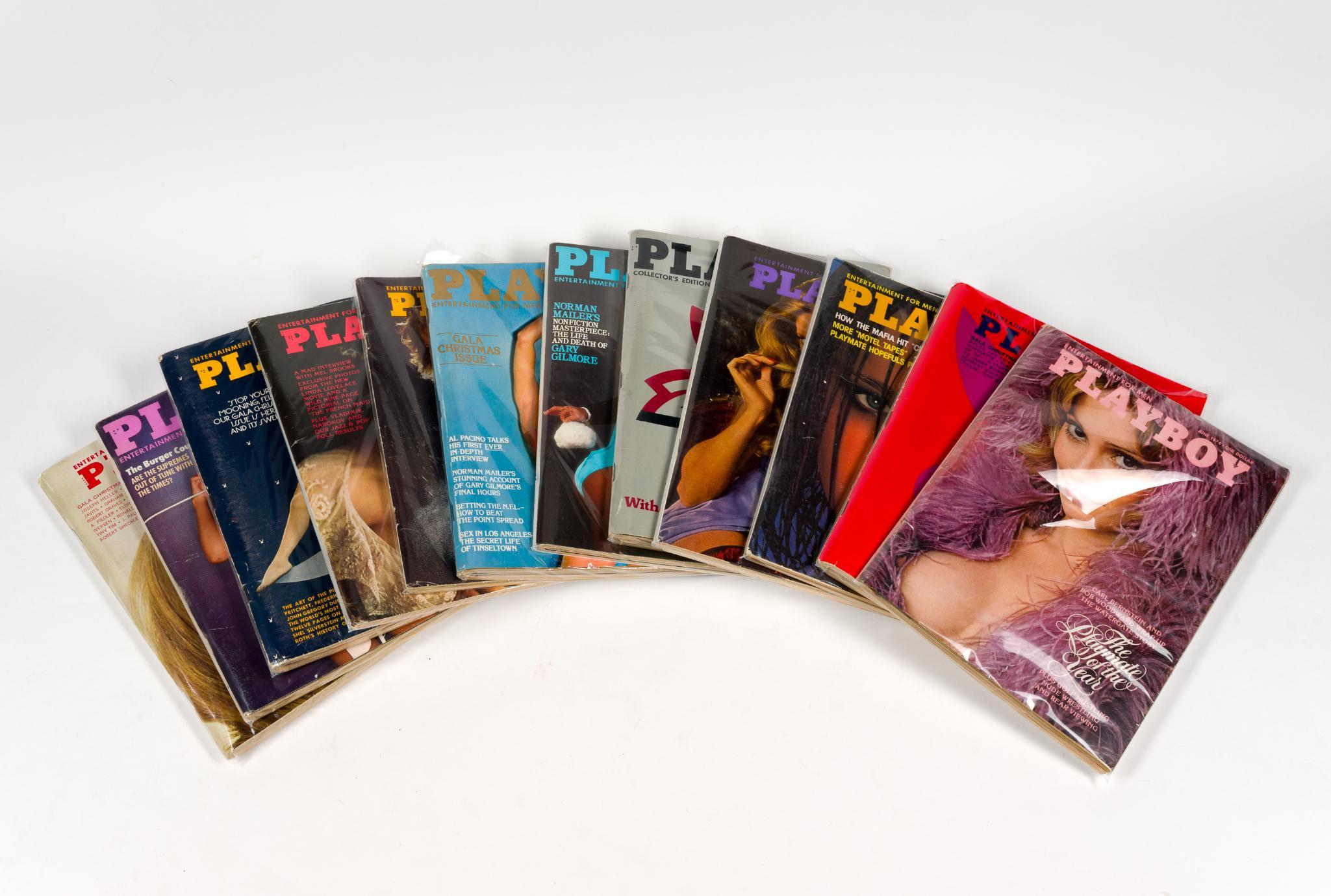 Lot 31 - 12 Vintage Playboys