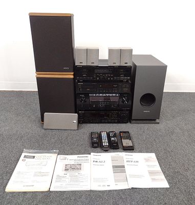 Vintage Home Theater Audio System Receivers & Speakers. Includes a vintage Pioneer CT-W630R 