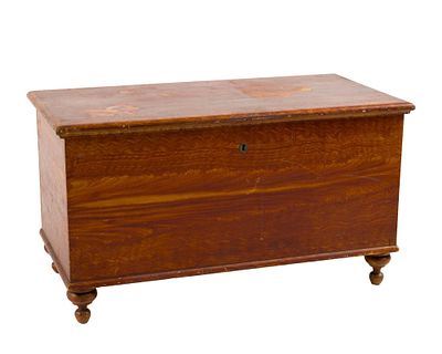 (Early Republic Era) Painted Blanket Chest. Blanket chests was traditionally used as a versatile 