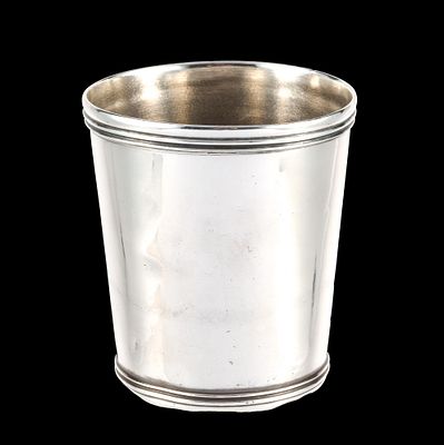 (Civil War Era) D. Kinsey Sterling Silver Julep Cup. Bottom marked D. Kinsey. David Kinsey and 