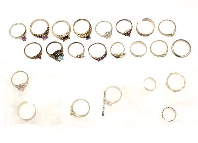 23 Sterling Silver Rings. Seven are unopened in the original package. At least one, the simple 