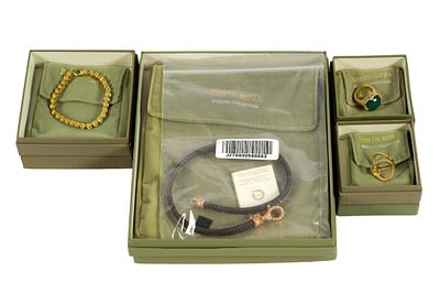Judith Ripka Sterling Collection Jewelry. Four Judith Ripka vermeil jewelry pieces with original 