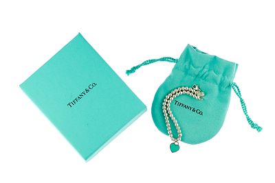 Tiffany & Co Sterling Silver Bead Bracelet. A like-new 7" bead bracelet with original pouch and 