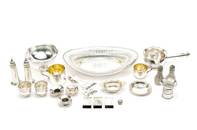 Sterling Silver Incl. J. E. Caldwell Platter. Collection of sterling silver table articles 