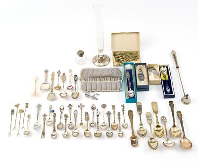 Sterling Silver Souvenir Spoons, Bookmarks, and More. Many of the souvenir spoons are unmarked 