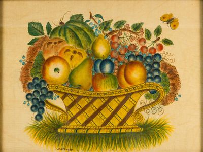David Y. Ellinger (American, 1913–2003) Oil On Cotton Theorem Painting. A nice example in its 
