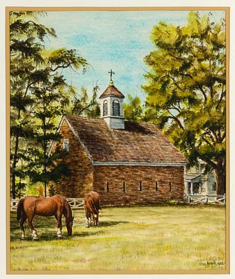 Watercolor Painting By Charles Arnold. Painted in 1982 by York, Pennsylvania artist Charles 