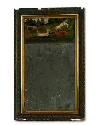 Early 20th Century Trumeau Mirror. A 32" X 20" trumeau mirror, late 19th or early 20th Century 