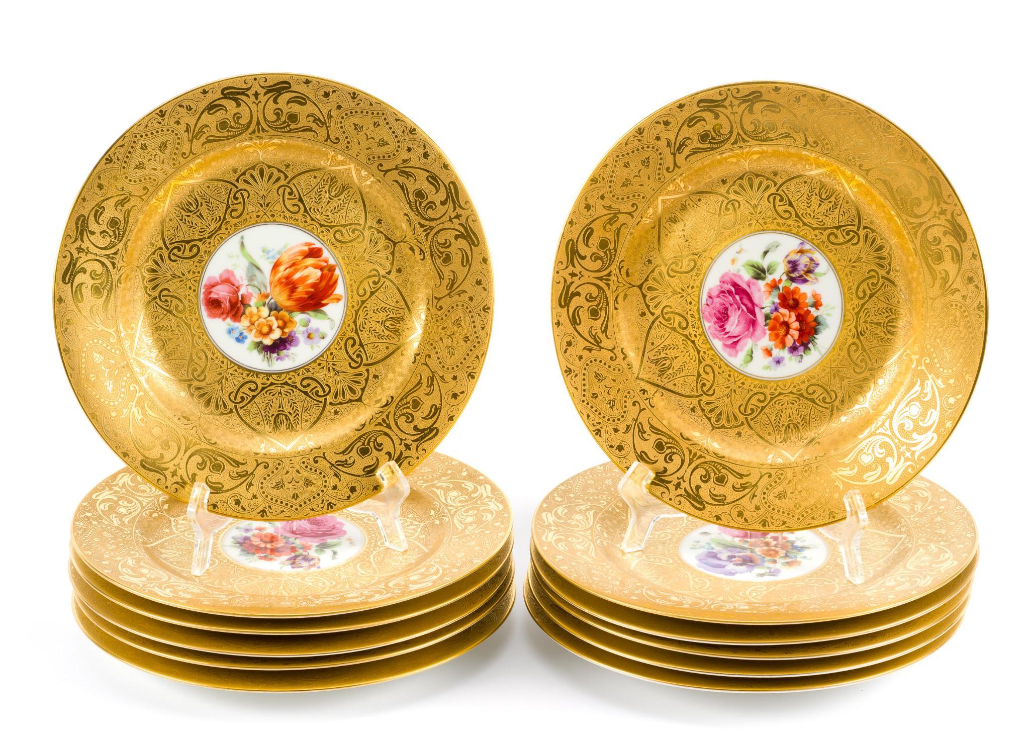 Set of 12 Hutschenreuther Royal Bavarian Plates