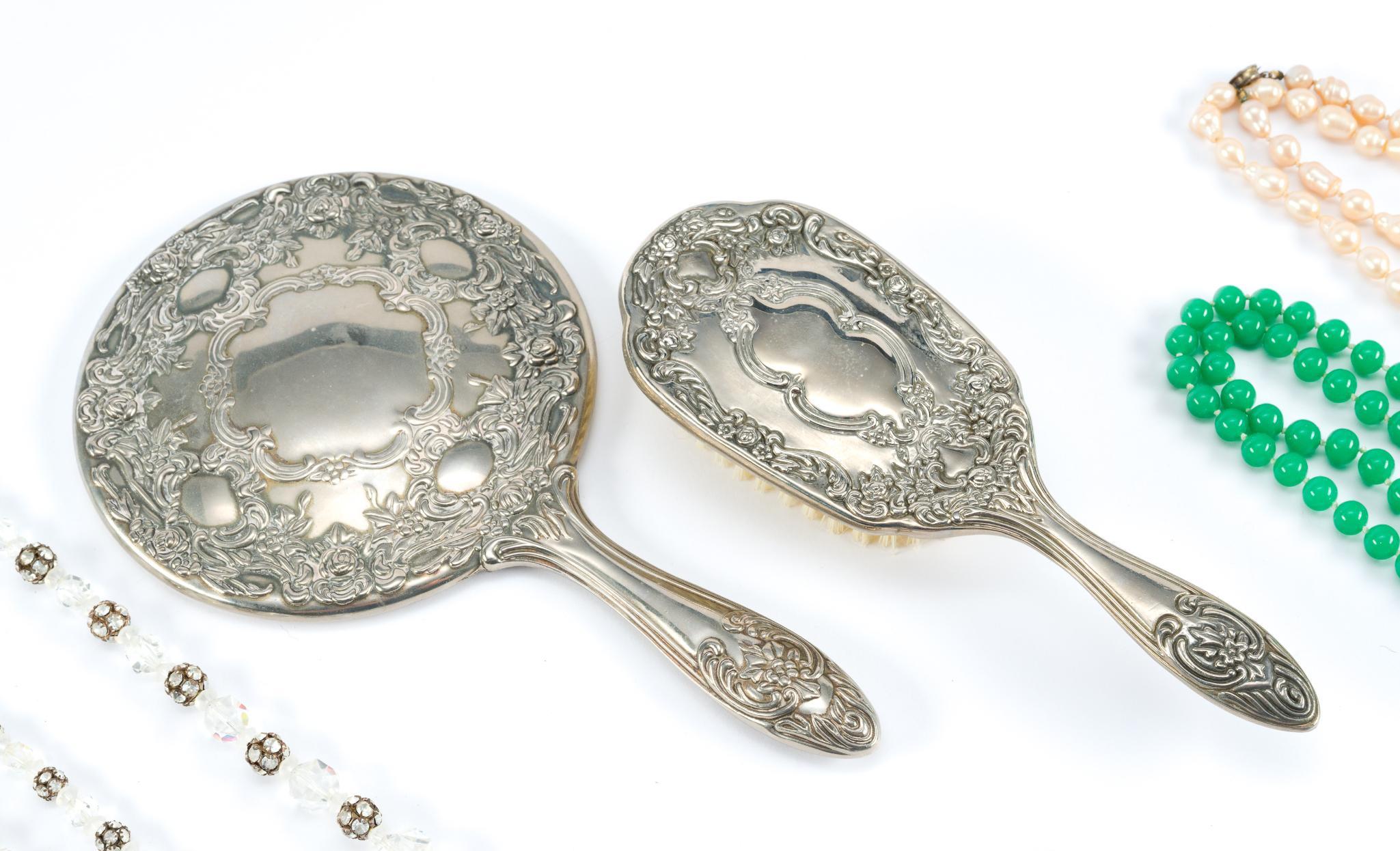 12 Jewelry incl. Sterling Silver & Vanity Set