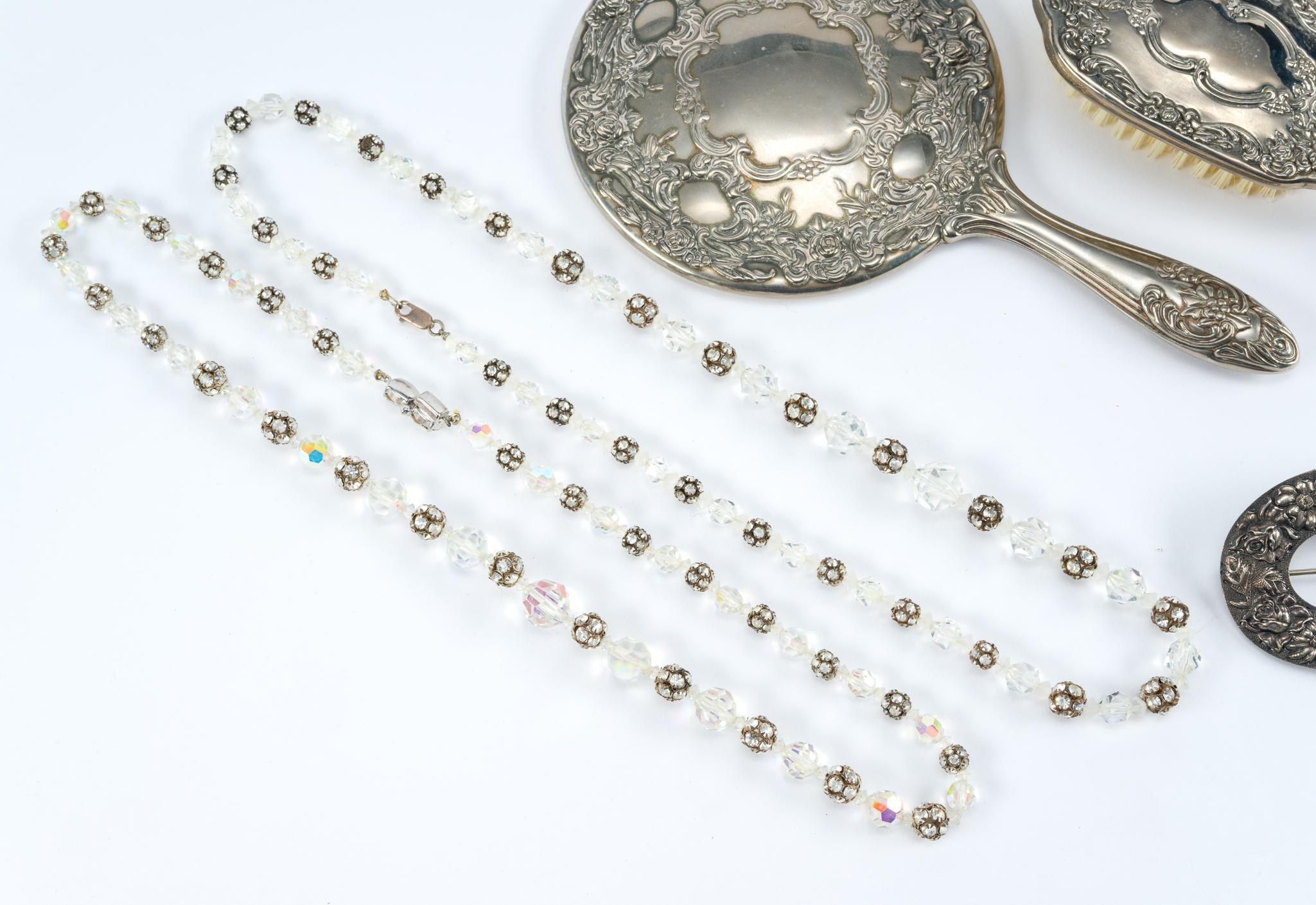 12 Jewelry incl. Sterling Silver & Vanity Set