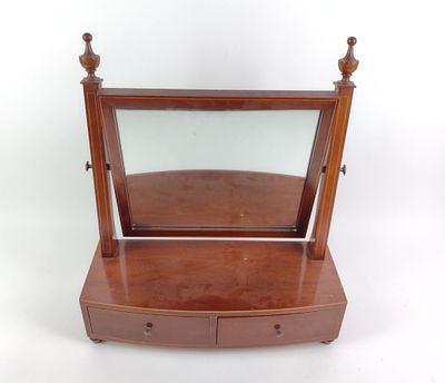 Antique Shaving Mirror. 19" wide x 6-3/4" deep x 21-3/4" high.