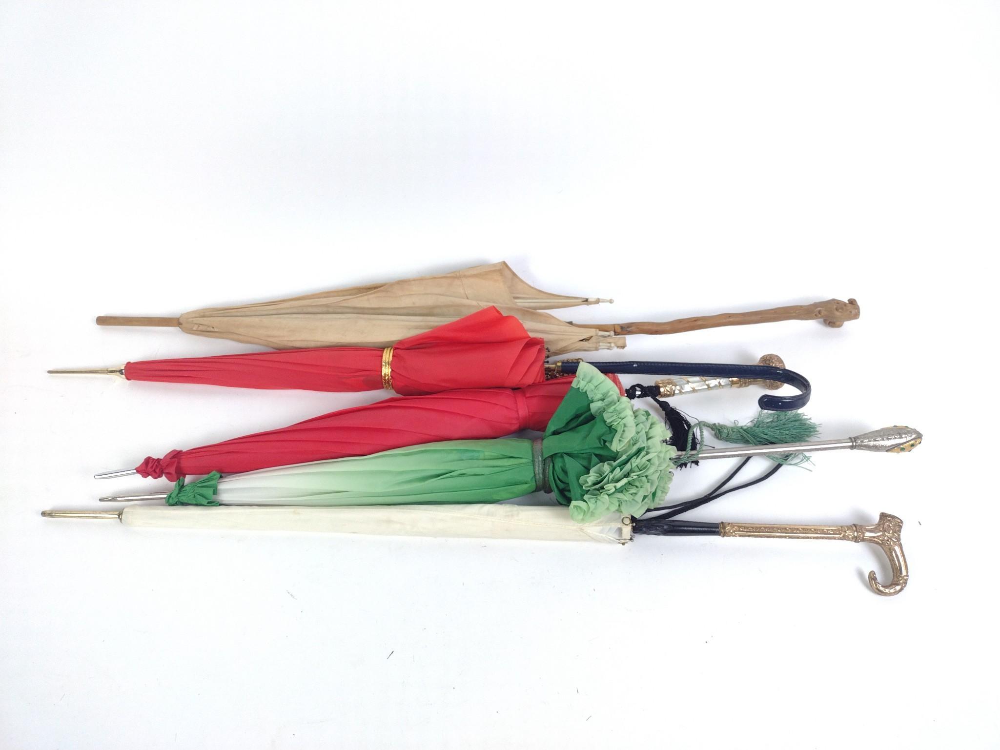 5 Antique Umbrellas and Parasols