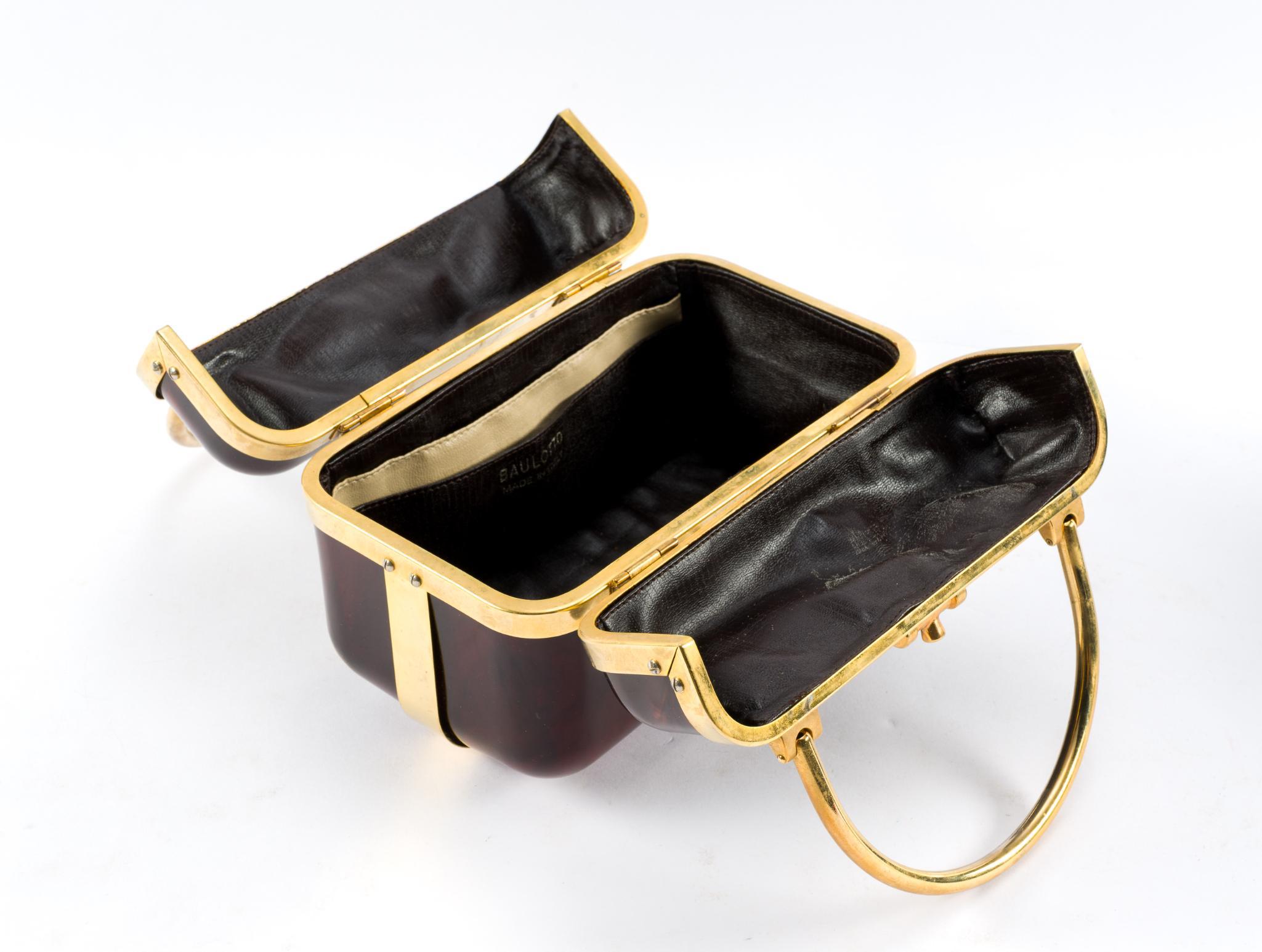 3 Handbags incl. Baulotto Lucite Trunk Purse