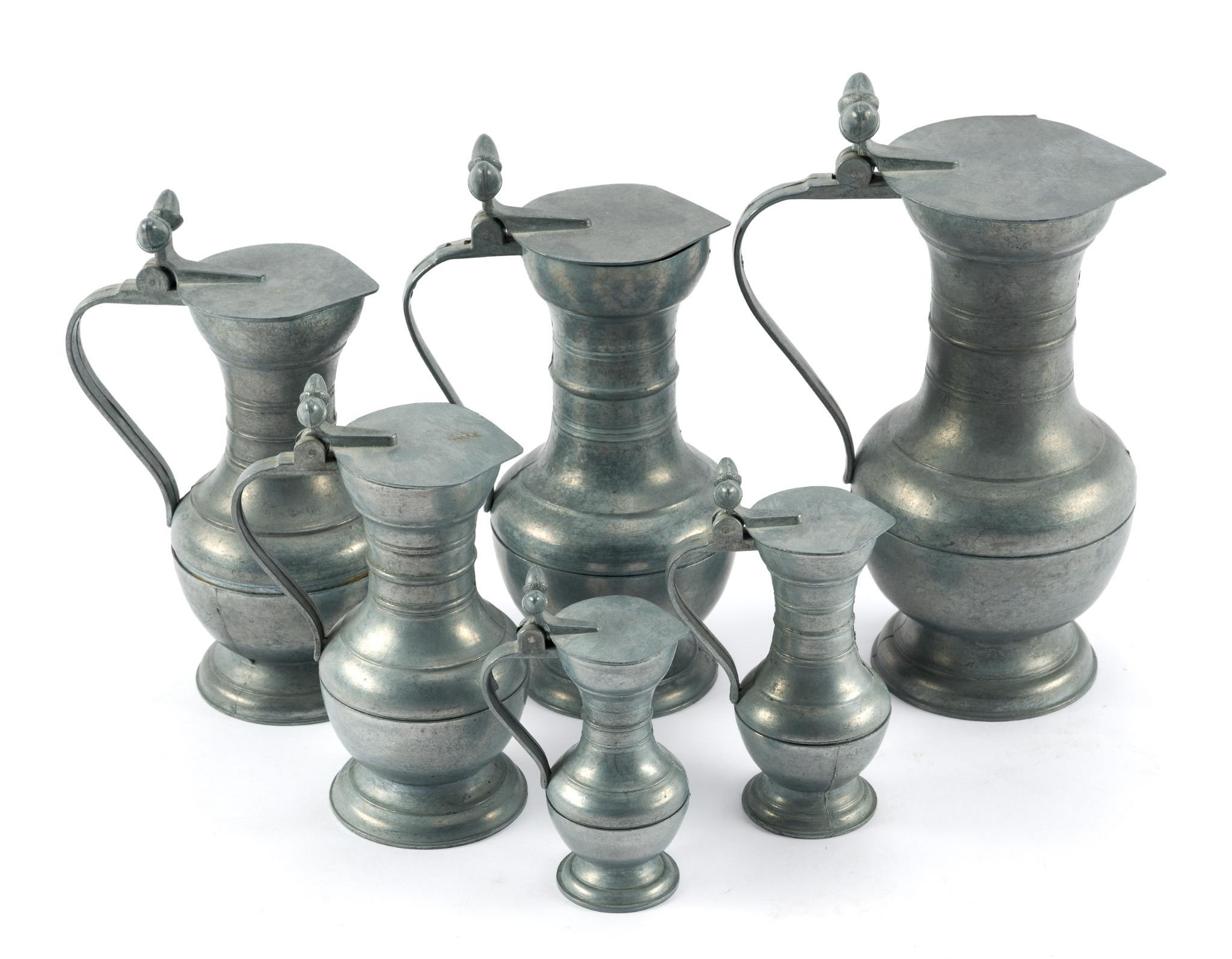 2 Steins and Pewter Jugs Set