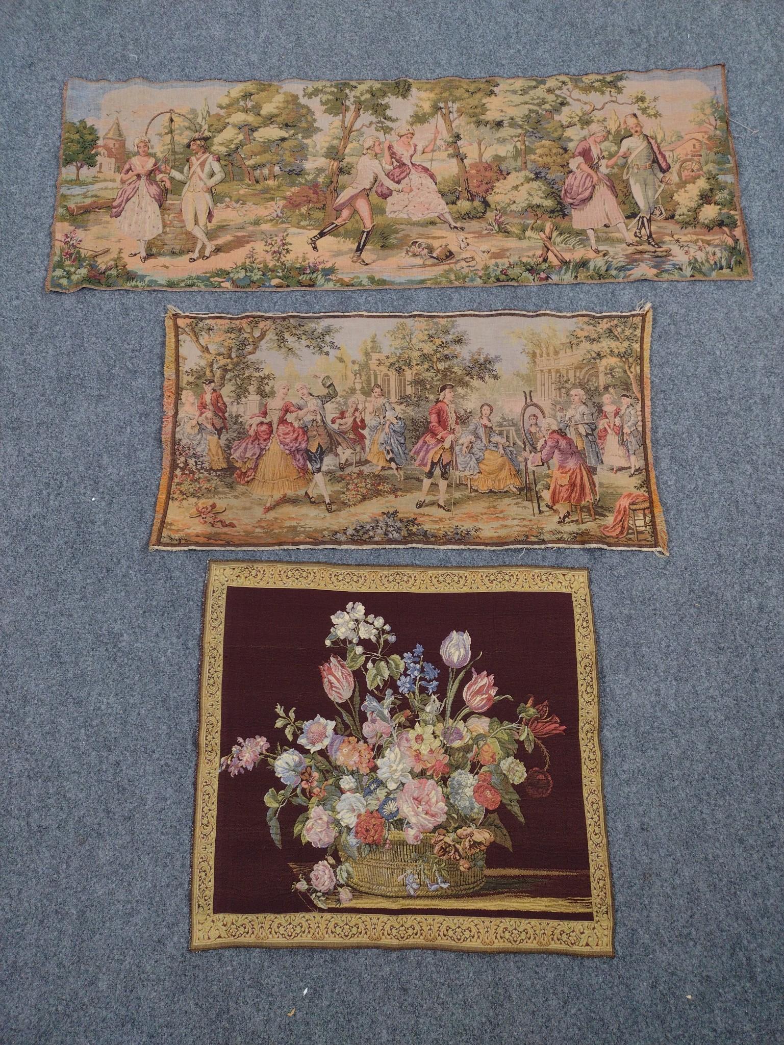 3 French Style Tapestries