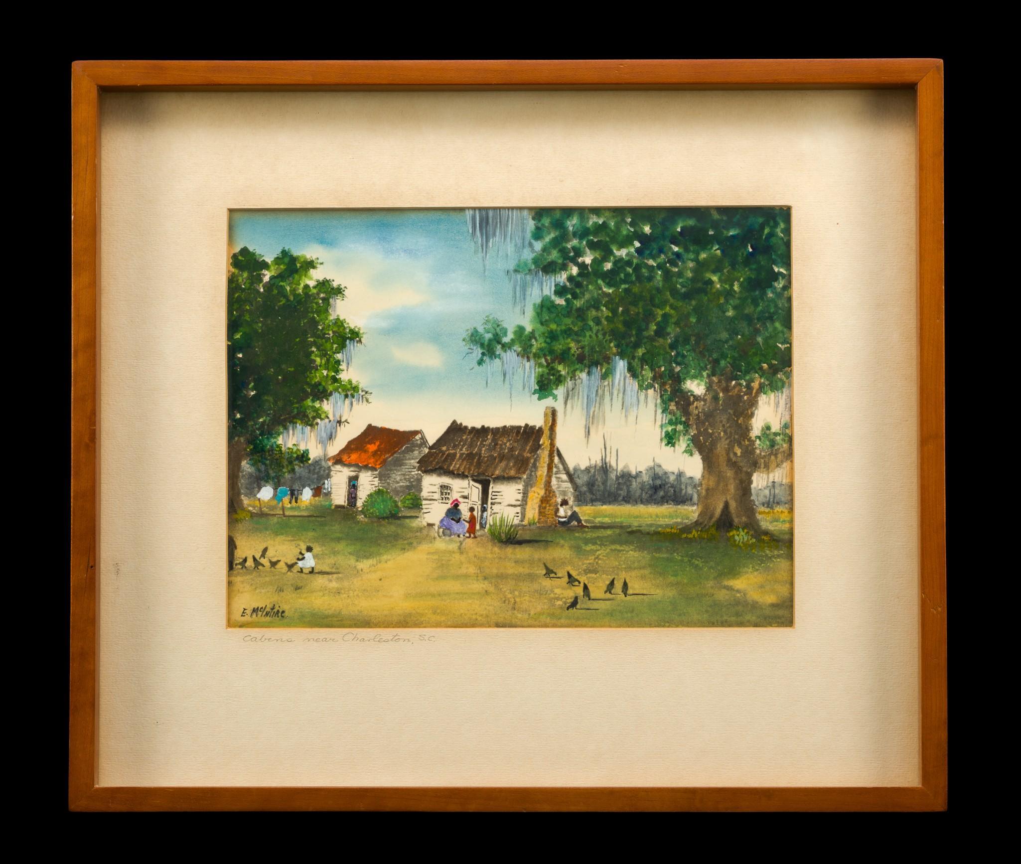 Emmie Mayberry McIntire Hand Painted Lithograph