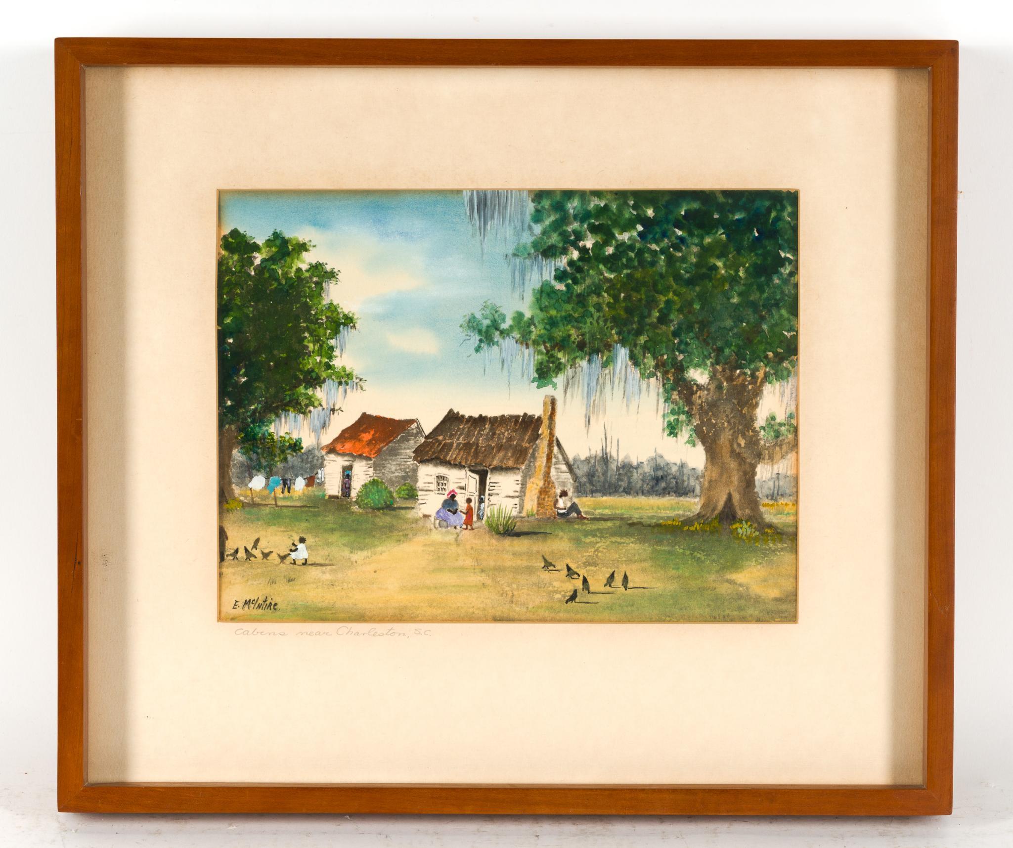 Emmie Mayberry McIntire Hand Painted Lithograph