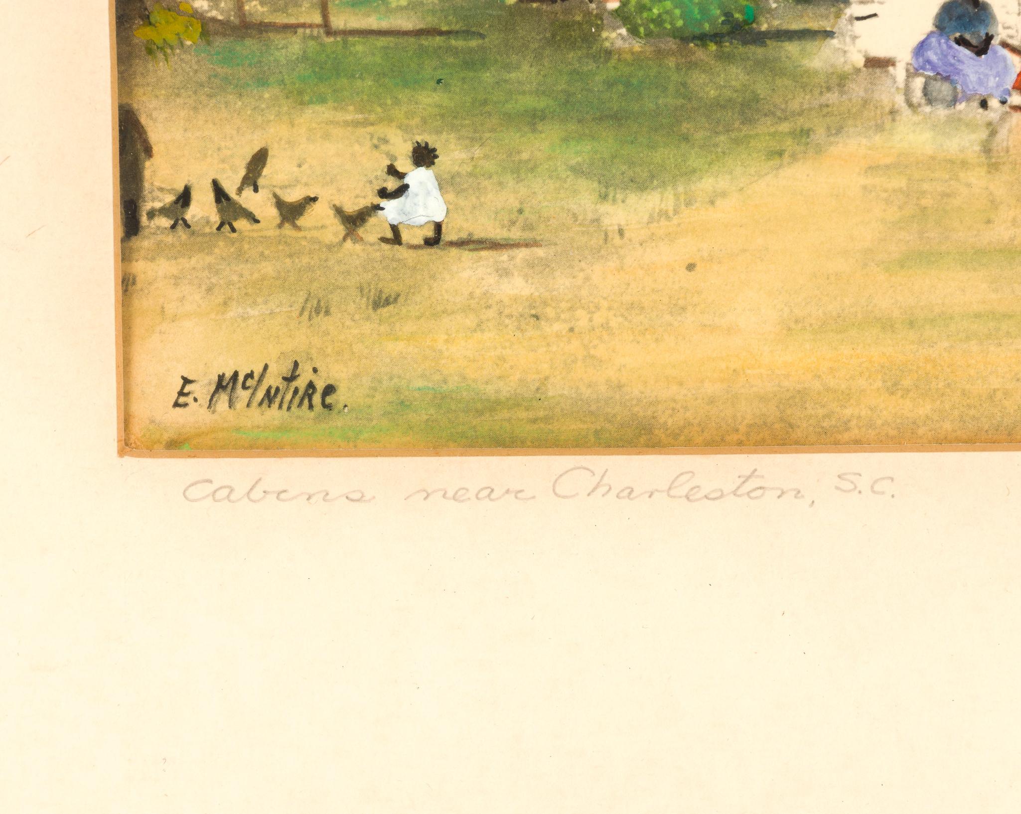 Emmie Mayberry McIntire Hand Painted Lithograph