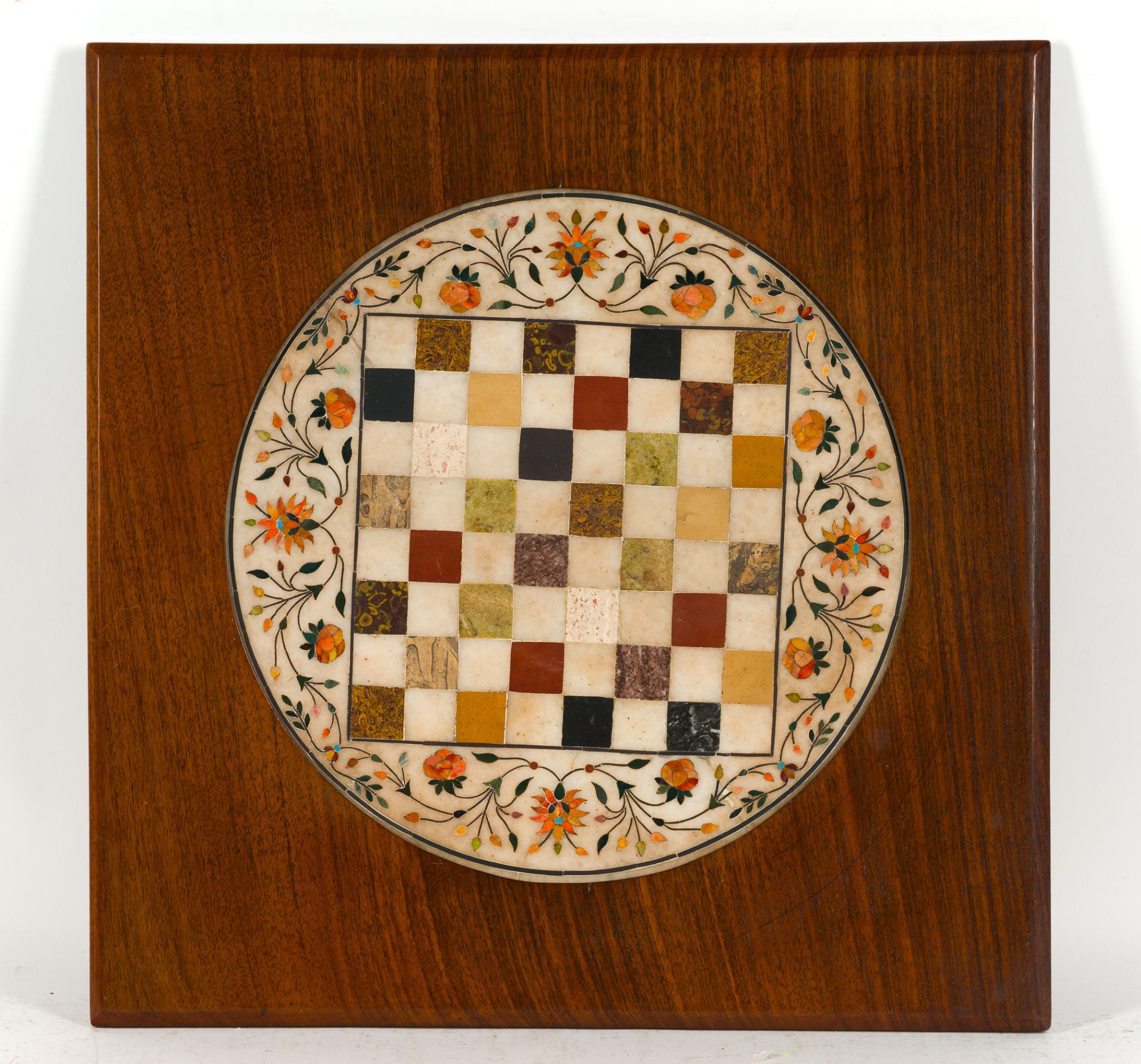 Pietra Dura Inlaid Chess Board