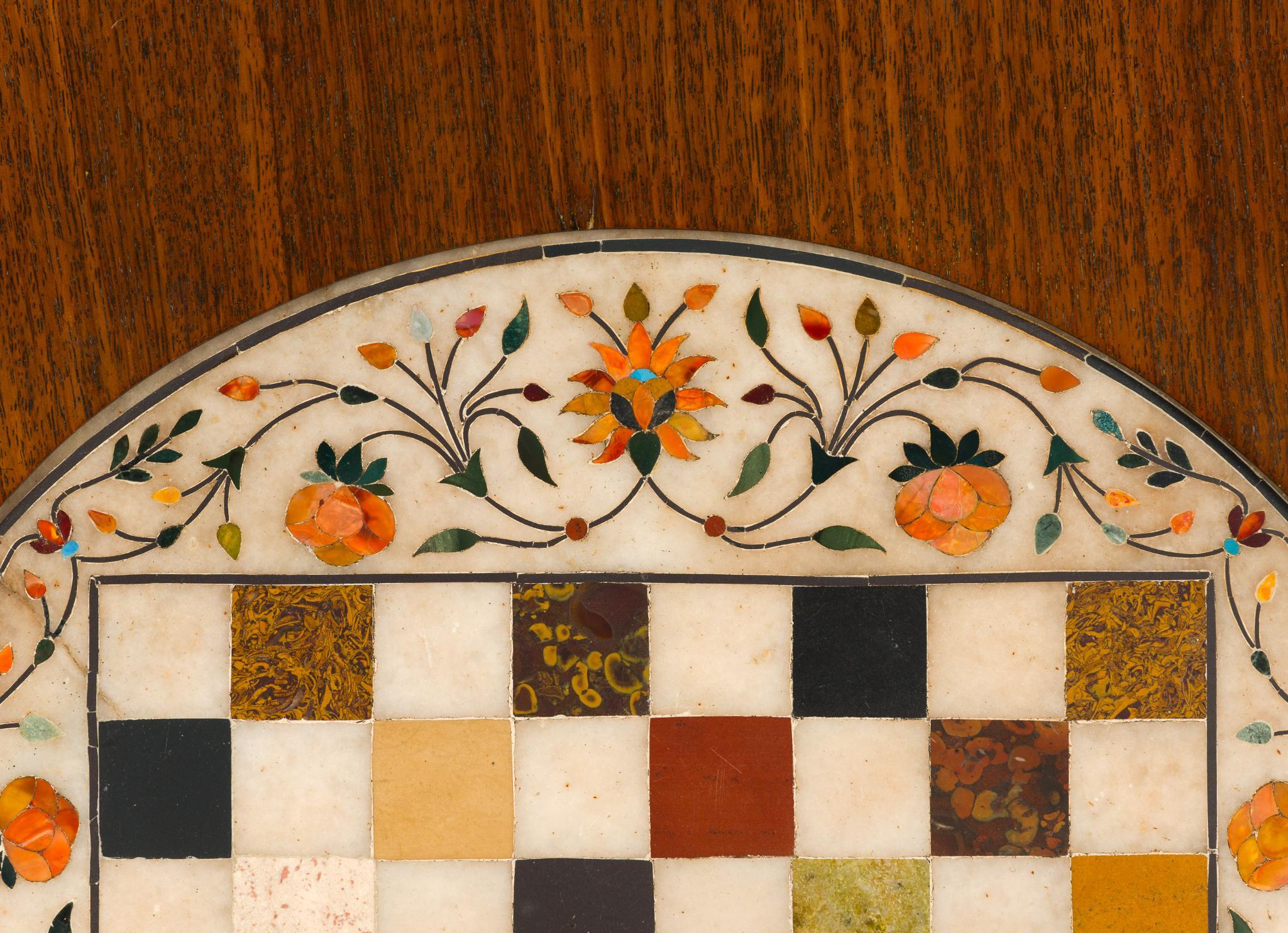 Pietra Dura Inlaid Chess Board