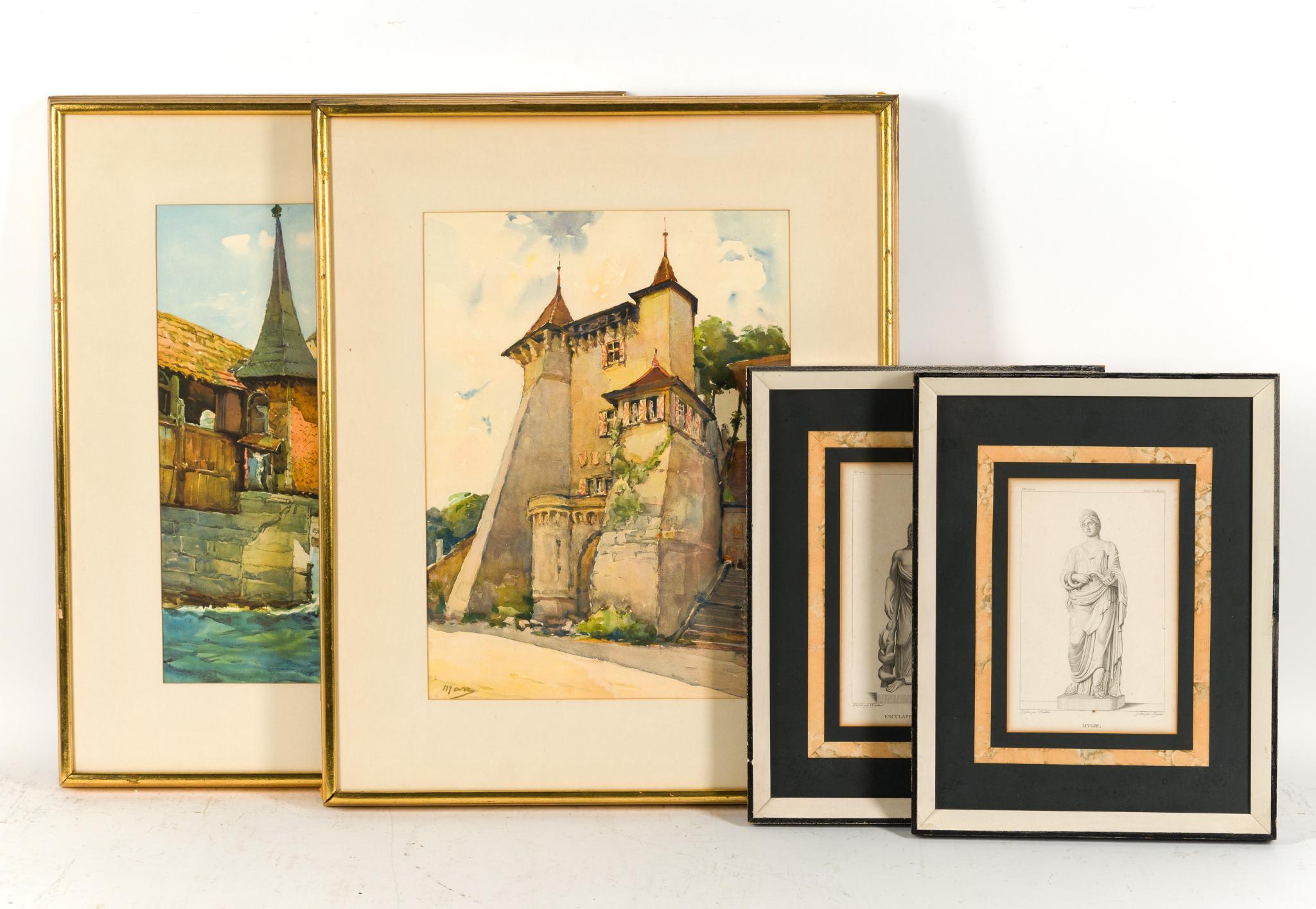 Watercolor Paintings Nicolas Markovitch and Engravings