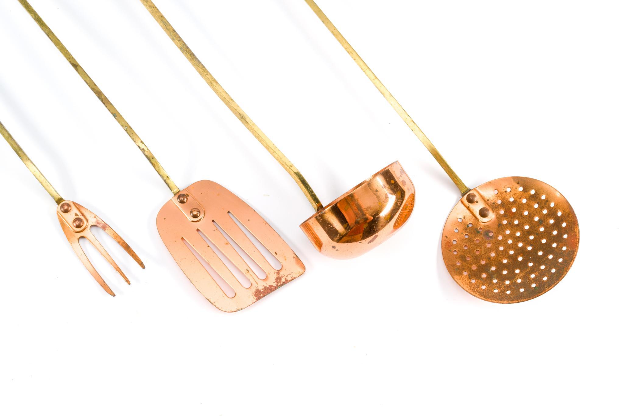 5 Copper and Brass Serving Utensils