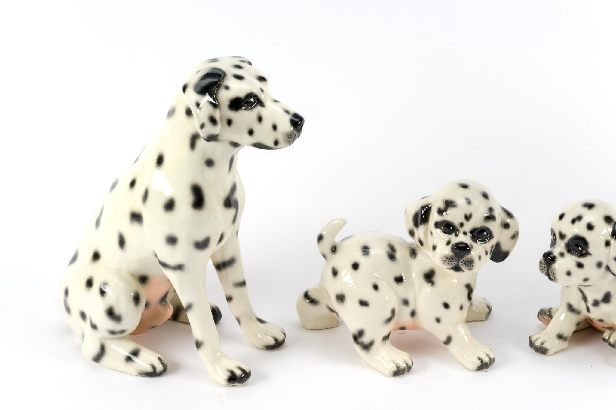 6 Porcelain Dalmation Statues