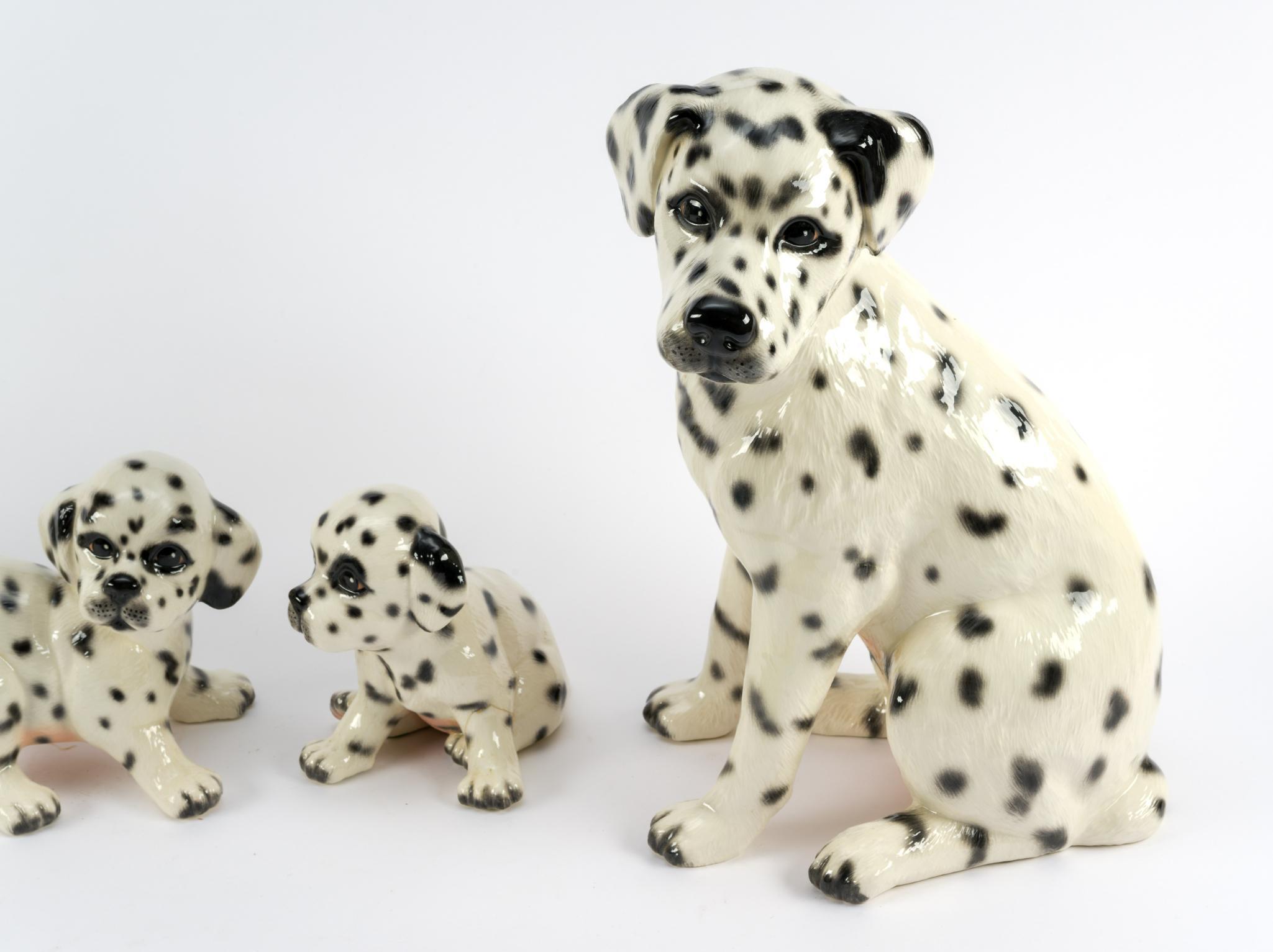6 Porcelain Dalmation Statues