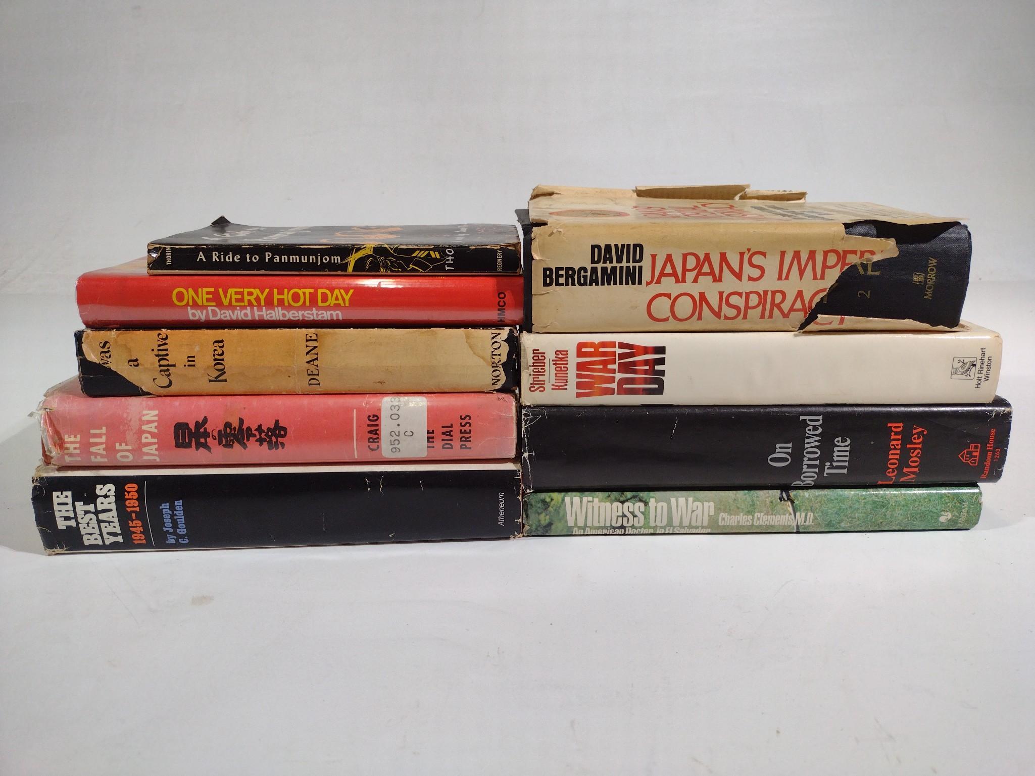 9 War Books incl. On Borrowed Time