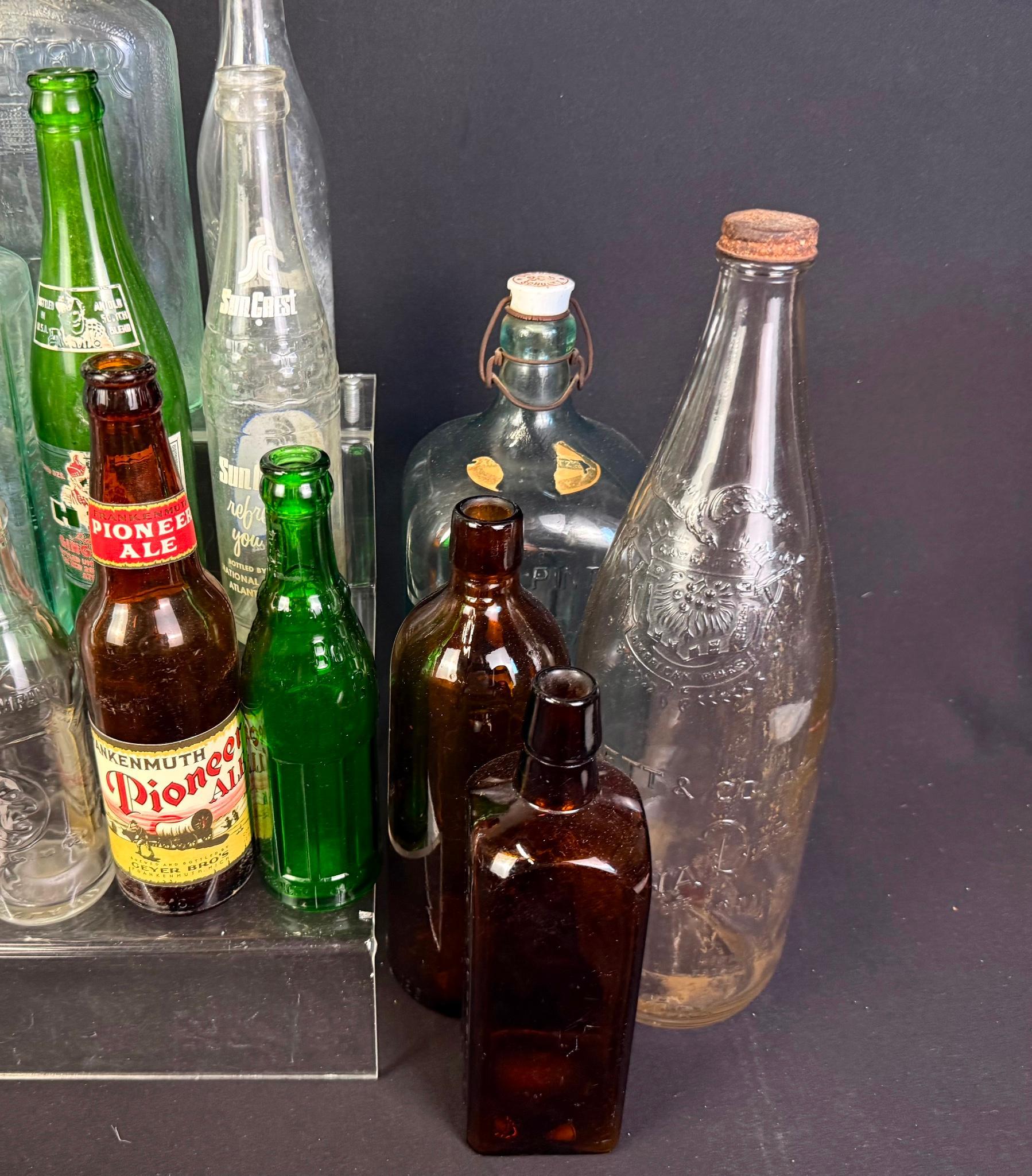 19 Vintage Glass Bottles