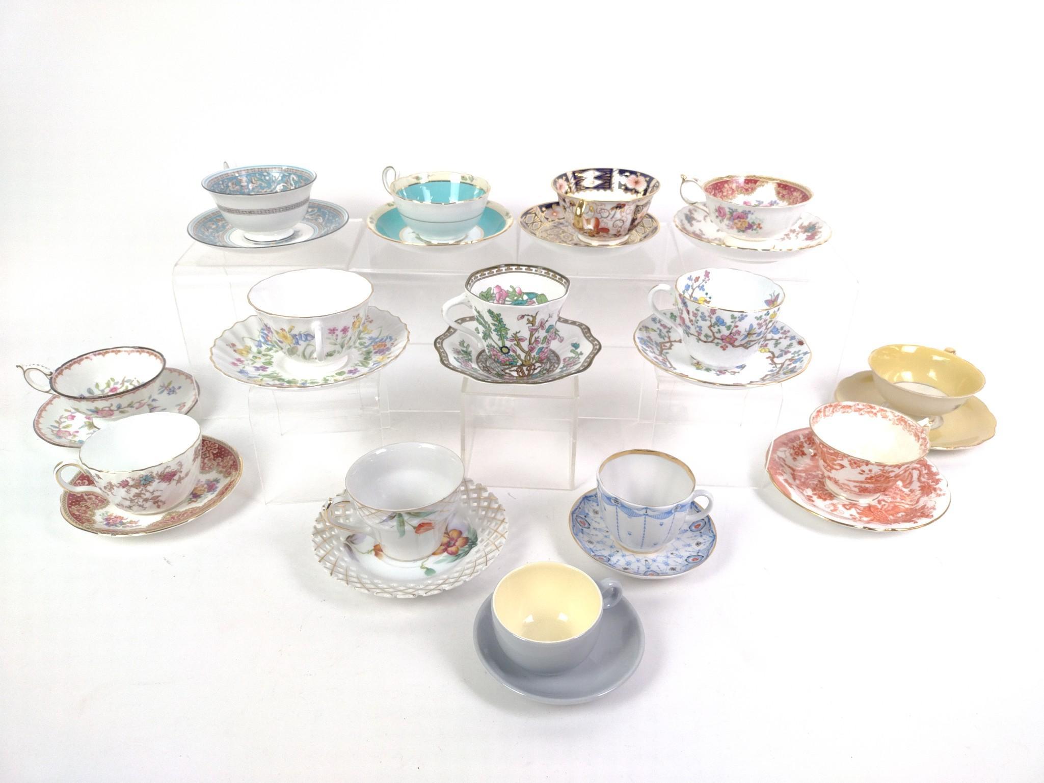 90 Teacups, Saucers, and Bread Plates