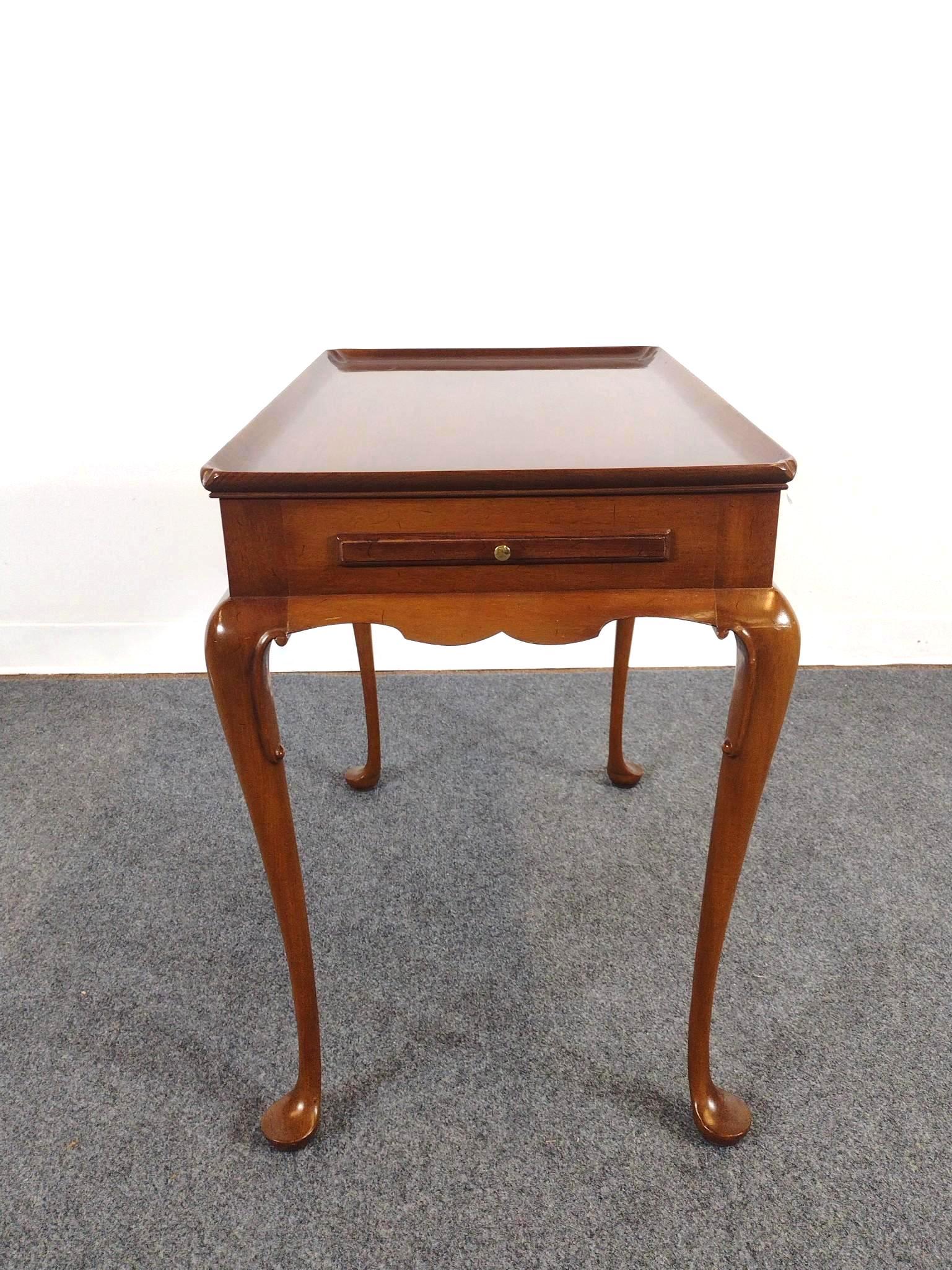 Queen Anne Style Mahogany Tea Table