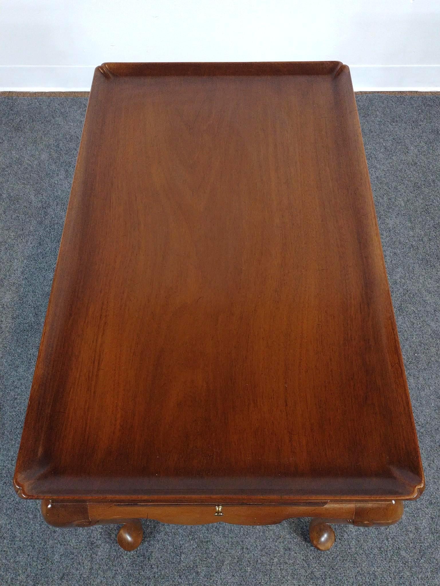 Queen Anne Style Mahogany Tea Table
