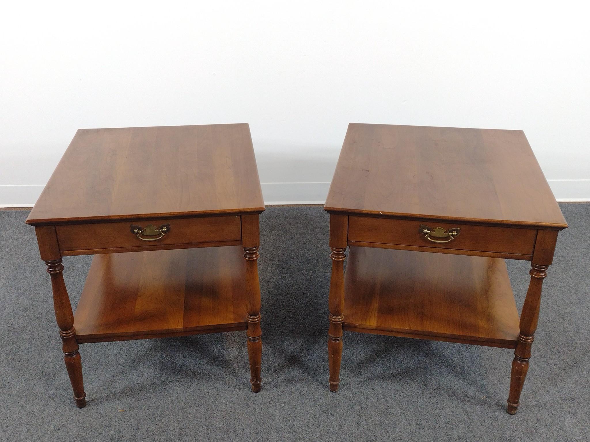 Pair of Vintage Statton End Tables