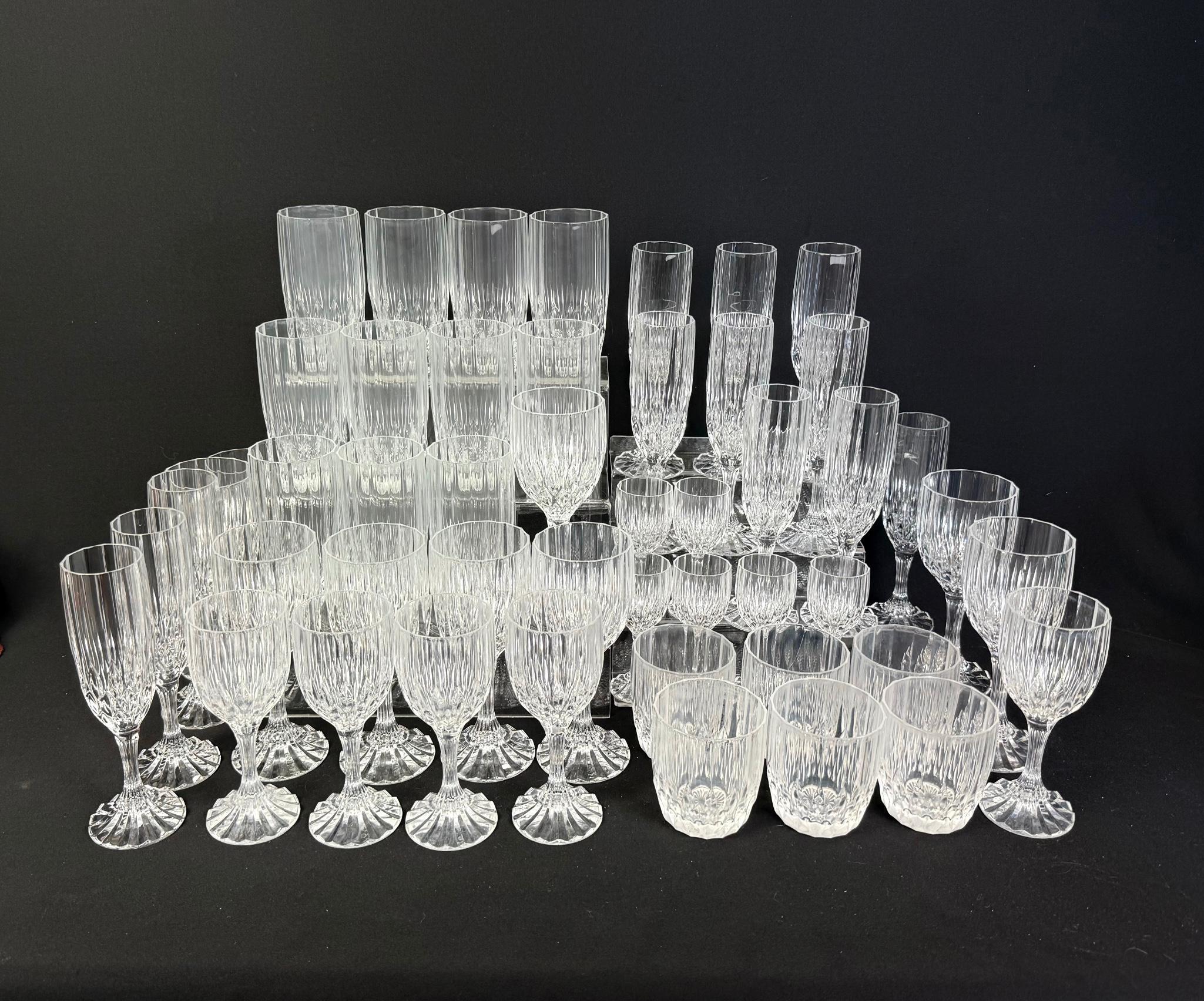 49 Pc Glass Drinkware Service
