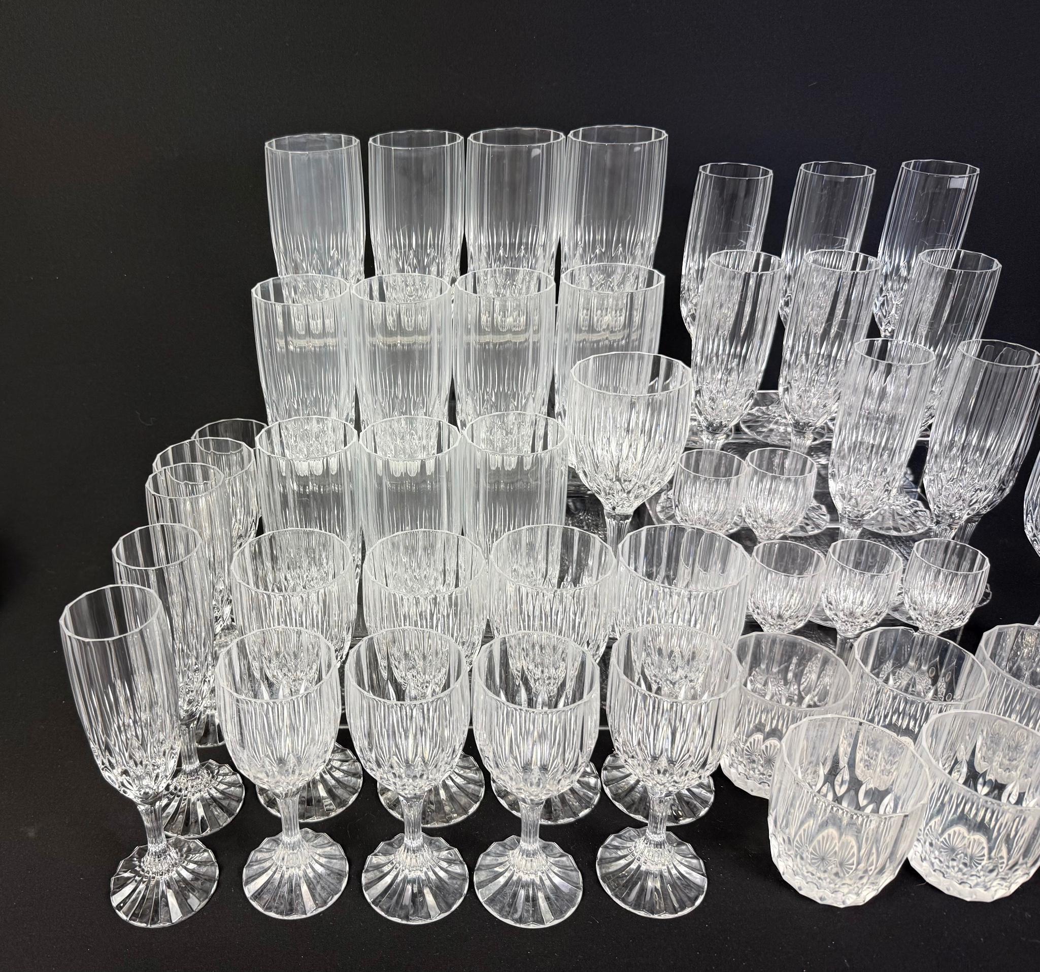 49 Pc Glass Drinkware Service