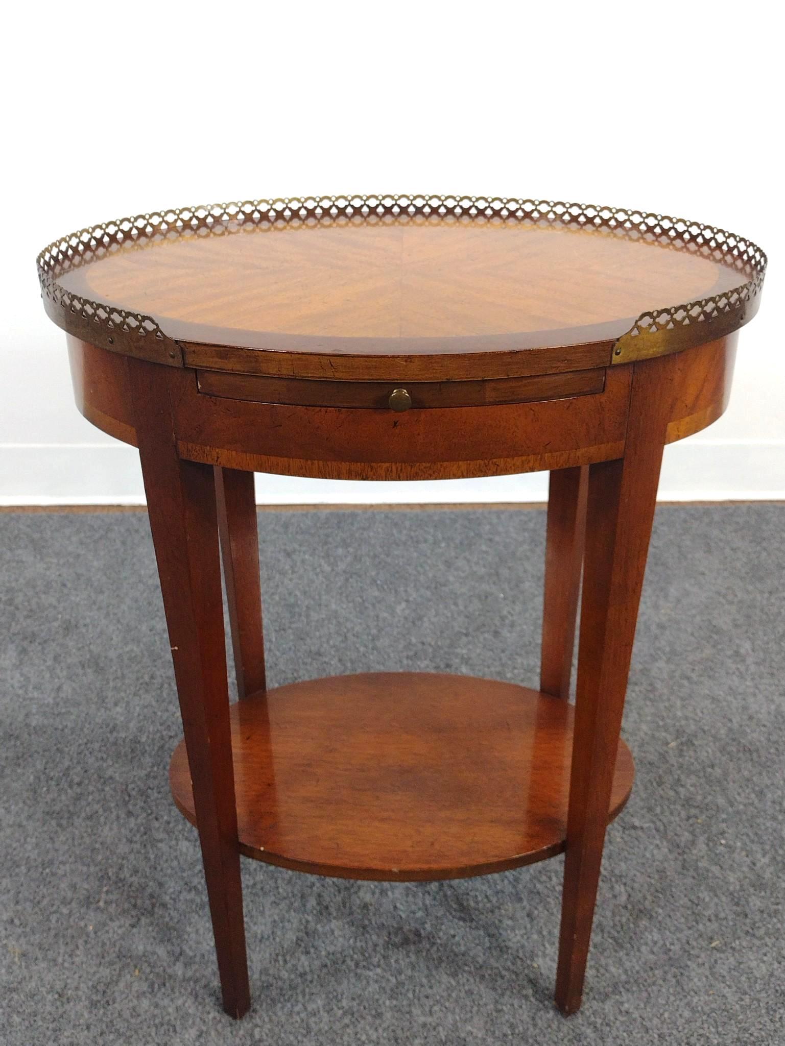 French Empire Style Marquetry Side Table