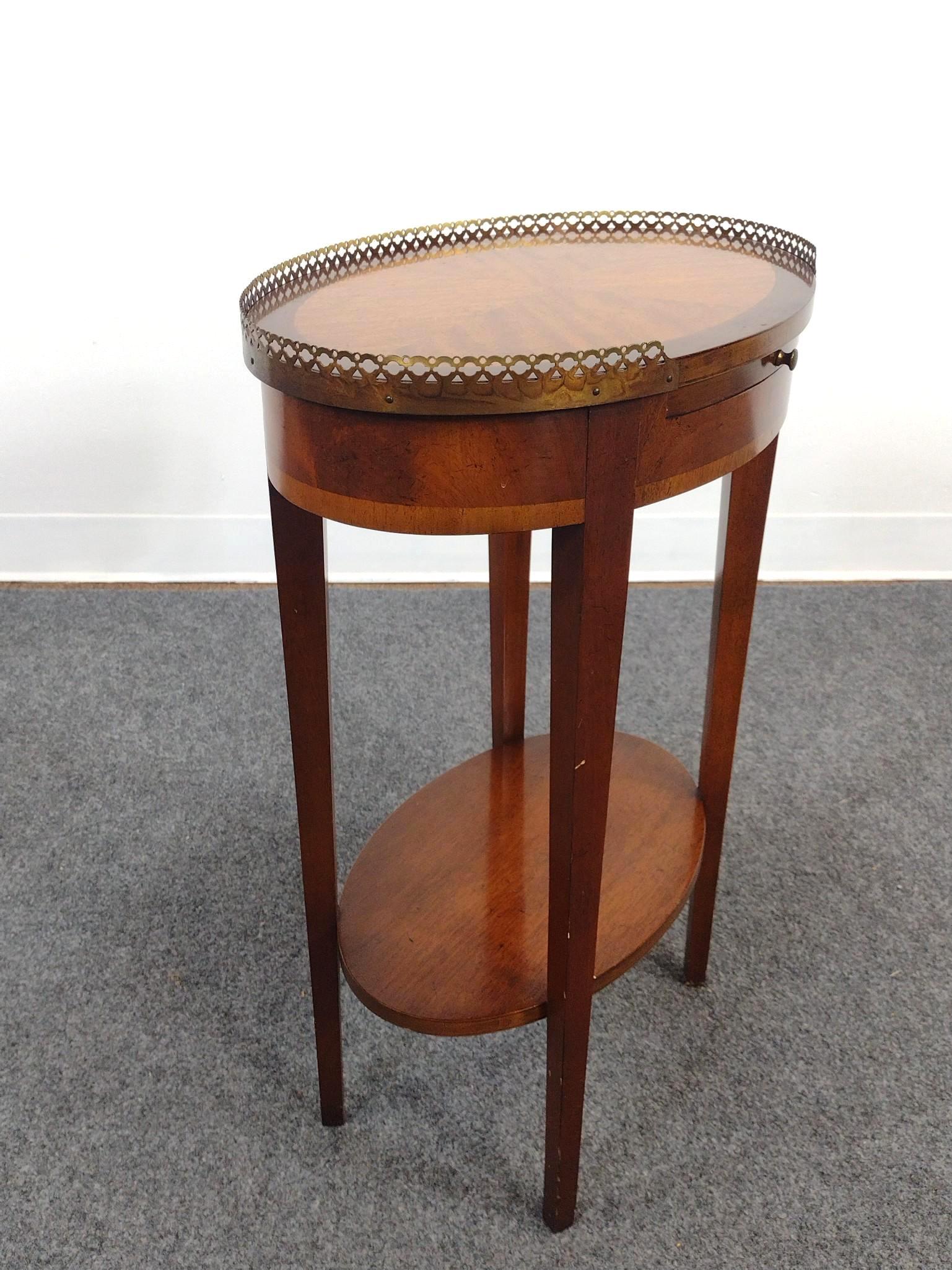 French Empire Style Marquetry Side Table