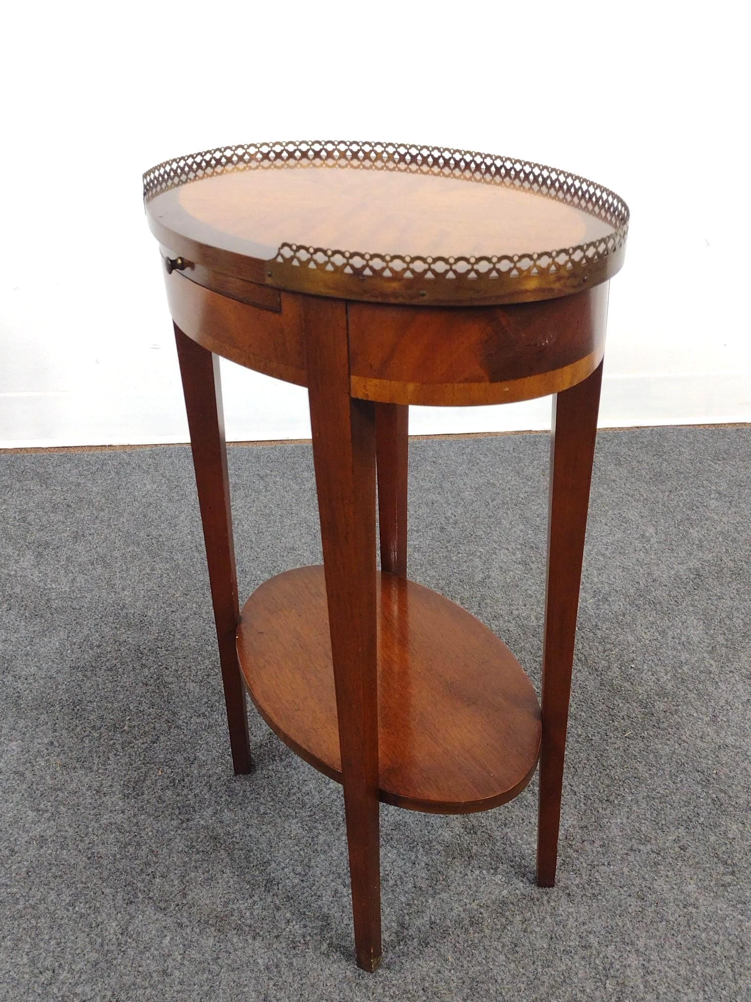 French Empire Style Marquetry Side Table