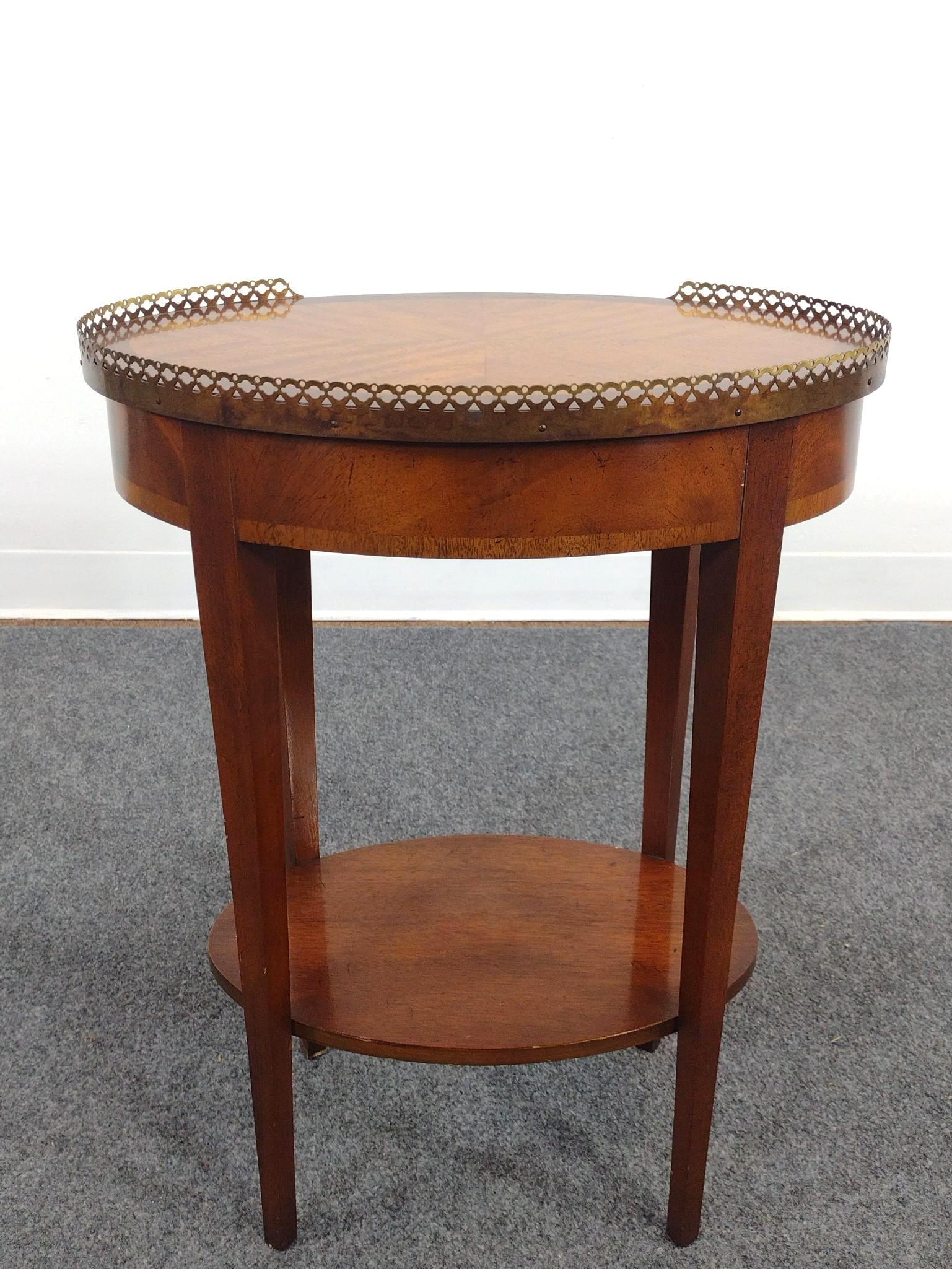 French Empire Style Marquetry Side Table